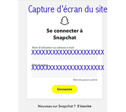 Modifier mot de passe Snapchat